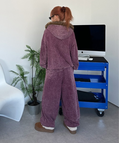 sedacle  セットアップ ピグメント加工ジップパーカー 【SETUP着用可能】（パーカー