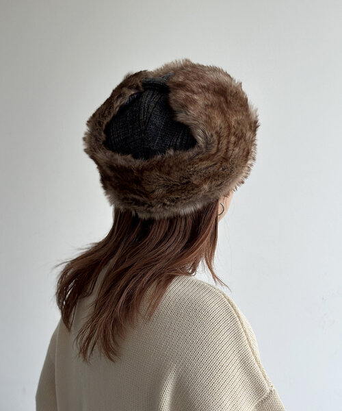 CPCM（シーピーシーエム）の「チェックフライトキャップ（キャップ・メンズ・グレー/ブラウン/ベージュ・FREE）」の7枚目の写真