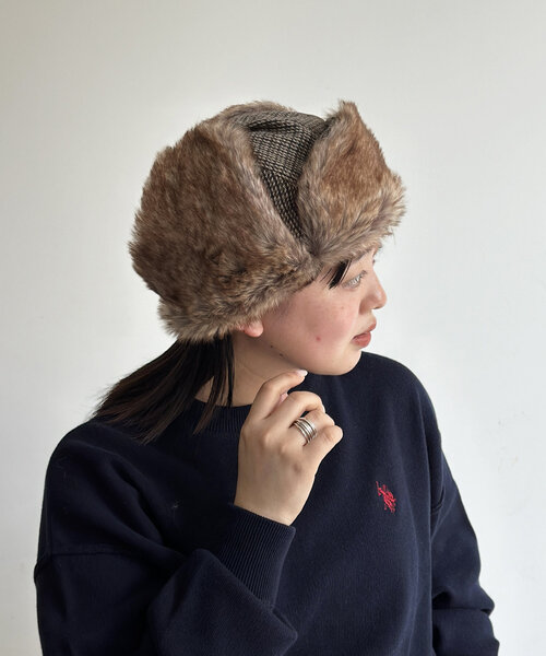 CPCM（シーピーシーエム）の「チェックフライトキャップ（キャップ・メンズ・グレー/ブラウン/ベージュ・FREE）」の16枚目の写真