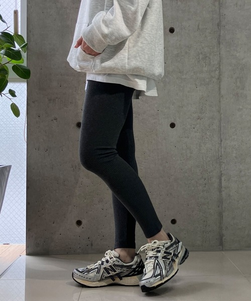 meJane(ミージェーン)の「リブテレコレギンス(レギンス/スパッツ・レディース・グレー/チャコールグレー/ブラック・S/M/L/LL)」の13枚目の写真