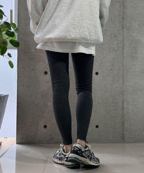 meJane(ミージェーン)の「リブテレコレギンス(レギンス/スパッツ・レディース・グレー/チャコールグレー/ブラック・S/M/L/LL)」の17枚目の写真