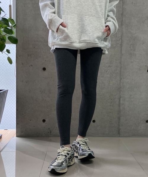 meJane(ミージェーン)の「リブテレコレギンス(レギンス/スパッツ・レディース・グレー/チャコールグレー/ブラック・S/M/L/LL)」の18枚目の写真