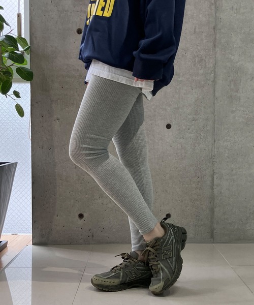 meJane(ミージェーン)の「リブテレコレギンス(レギンス/スパッツ・レディース・グレー/チャコールグレー/ブラック・S/M/L/LL)」の10枚目の写真