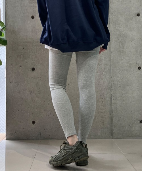 meJane(ミージェーン)の「リブテレコレギンス(レギンス/スパッツ・レディース・グレー/チャコールグレー/ブラック・S/M/L/LL)」の12枚目の写真