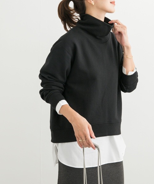 URBAN RESEARCH DOORS（アーバンリサーチドアーズ）の「『WEB/一部店舗先行販売カラー』『UR TECH』タートルネックスウェット（スウェット・レディース・ブラック/グレー/ライトベージュ/ミント・MEDIUM）」の15枚目の写真