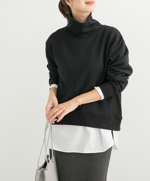 URBAN RESEARCH DOORS（アーバンリサーチドアーズ）の「『WEB/一部店舗先行販売カラー』『UR TECH』タートルネックスウェット（スウェット・レディース・ブラック/グレー/ライトベージュ/ミント・MEDIUM）」の16枚目の写真