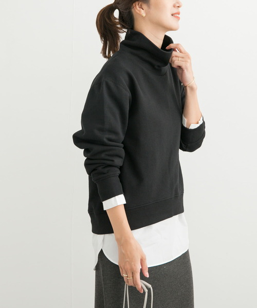 URBAN RESEARCH DOORS（アーバンリサーチドアーズ）の「『WEB/一部店舗先行販売カラー』『UR TECH』タートルネックスウェット（スウェット・レディース・ブラック/グレー/ライトベージュ/ミント・MEDIUM）」の18枚目の写真