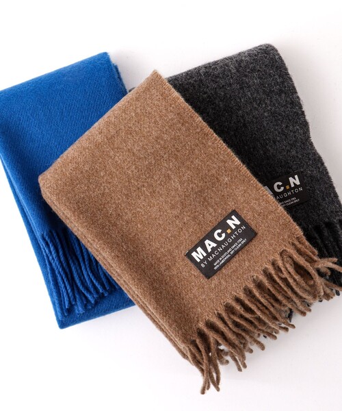 NOLLEY’S(ノーリーズ)の「【MAC.N/マックエヌ】Lambswool Scarf Plain 30(マフラー・メンズ・ワイン/ライトブルー/グレー/ネイビー/キャメル・FREE)」の4枚目の写真