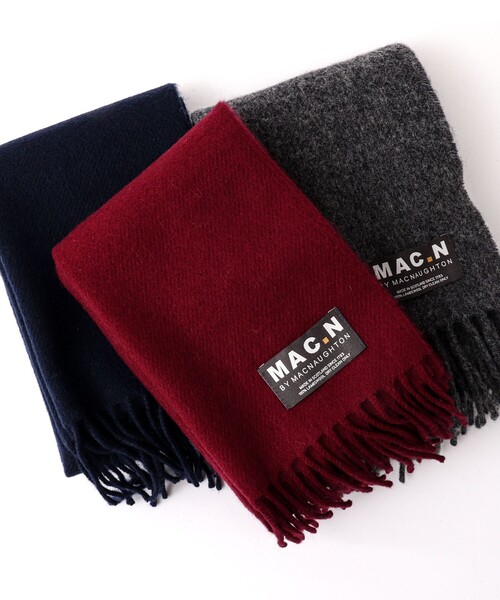 NOLLEY’S(ノーリーズ)の「【MAC.N/マックエヌ】Lambswool Scarf Plain 30(マフラー・メンズ・ワイン/ライトブルー/グレー/ネイビー/キャメル・FREE)」の5枚目の写真