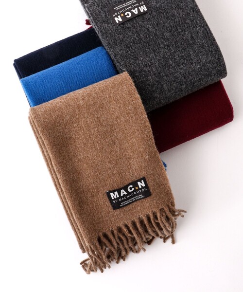NOLLEY’S(ノーリーズ)の「【MAC.N/マックエヌ】Lambswool Scarf Plain 30(マフラー・メンズ・ワイン/ライトブルー/グレー/ネイビー/キャメル・FREE)」の16枚目の写真