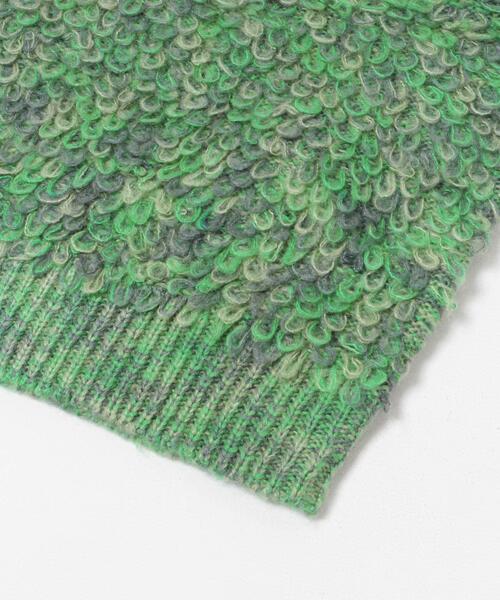 ITEMS URBANRESEARCH(アイテムズ アーバンリサーチ)の「ループ編みミックスニット(ニット/セーター・レディース・グリーン/レッド・FREE)」の7枚目の写真