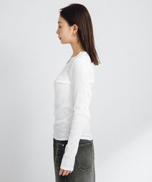 URBAN RESEARCH Sonny Label(アーバンリサーチサニーレーベル)の「スラブベーシックロングスリーブTシャツ(Tシャツ/カットソー・レディース・オフホワイト/チャコールグレー/ピンク/イエロー系その他/ブラウン/ミント・FREE)」の15枚目の写真