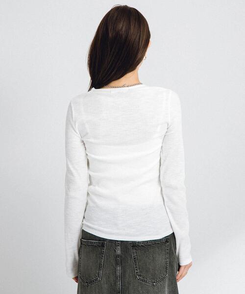 URBAN RESEARCH Sonny Label(アーバンリサーチサニーレーベル)の「スラブベーシックロングスリーブTシャツ(Tシャツ/カットソー・レディース・オフホワイト/チャコールグレー/ピンク/イエロー系その他/ブラウン/ミント・FREE)」の16枚目の写真