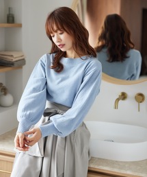 mysty woman | ラメモールボートネックプルオーバー　250733(ニット/セーター)