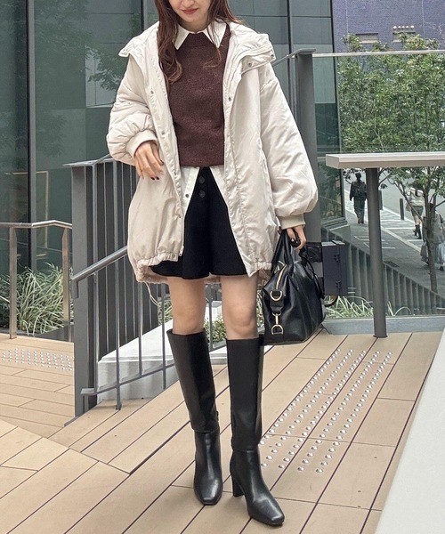 mysty woman（ミスティウーマン）の「ラメモールボートネックプルオーバー　250733（ニット/セーター・レディース・ライトピンク/ライトブルー/ブラック/アイボリー/ブラウン・FREE）」の17枚目の写真