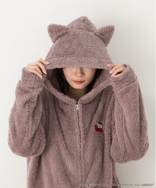 海外通販サイト ブランド HELLO KITTY】猫耳フード付き ボアパーカー（パーカー）｜sanrio トップス