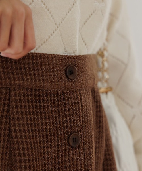 flower（フラワー）の「フラッフチェックスカート2（スカート・レディース・ブラウン/ブラック・FREE）」の9枚目の写真