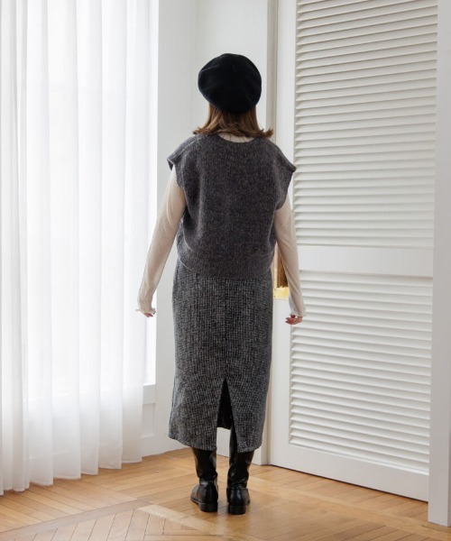 flower（フラワー）の「フラッフチェックスカート2（スカート・レディース・ブラウン/ブラック・FREE）」の19枚目の写真