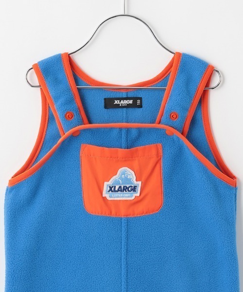 XLARGE KIDS（エクストララージキッズ）の「フリースサロペット（サロペット/オーバーオール・キッズ・ブルー・90cm/110cm/100cm/80ｃｍ）」の8枚目の写真