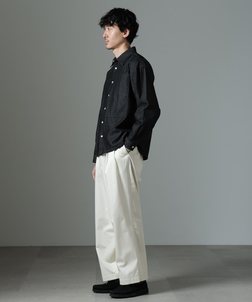 NORMANBROS(ノーマンブロス)の「NORMANBROS別注 ワイドポケット デニムシャツ(シャツ/ブラウス・メンズ・ブラック/ネイビー・M/L)」の11枚目の写真