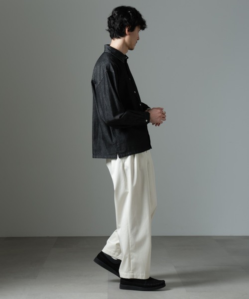 NORMANBROS(ノーマンブロス)の「NORMANBROS別注 ワイドポケット デニムシャツ(シャツ/ブラウス・メンズ・ブラック/ネイビー・M/L)」の12枚目の写真