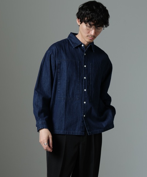 NORMANBROS(ノーマンブロス)の「NORMANBROS別注 ワイドポケット デニムシャツ(シャツ/ブラウス・メンズ・ブラック/ネイビー・M/L)」の15枚目の写真