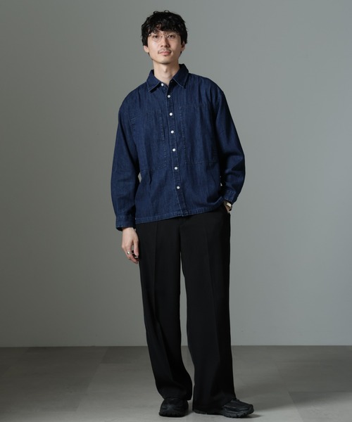 NORMANBROS(ノーマンブロス)の「NORMANBROS別注 ワイドポケット デニムシャツ(シャツ/ブラウス・メンズ・ブラック/ネイビー・M/L)」の18枚目の写真