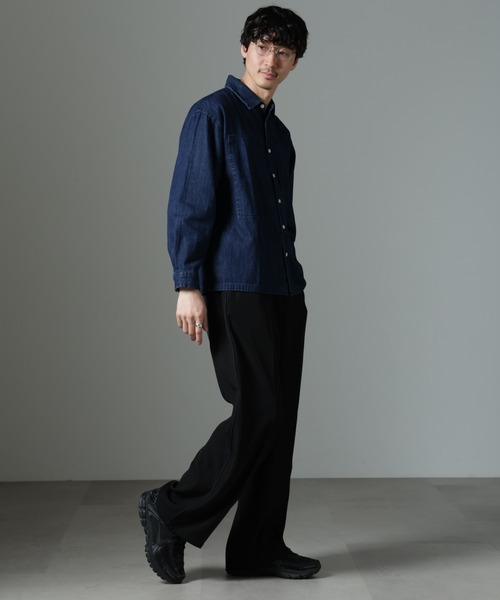 NORMANBROS(ノーマンブロス)の「NORMANBROS別注 ワイドポケット デニムシャツ(シャツ/ブラウス・メンズ・ブラック/ネイビー・M/L)」の20枚目の写真