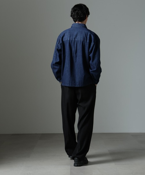 NORMANBROS(ノーマンブロス)の「NORMANBROS別注 ワイドポケット デニムシャツ(シャツ/ブラウス・メンズ・ブラック/ネイビー・M/L)」の22枚目の写真