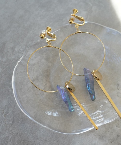 CERCA(チェルカ)の「MILIA/Jewelry ice フープイヤリング(イヤリング・レディース・ゴールド/ブルー・FREE)」の14枚目の写真