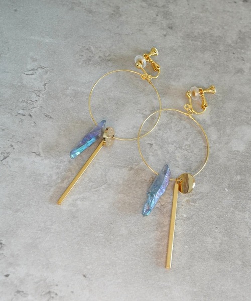 CERCA(チェルカ)の「MILIA/Jewelry ice フープイヤリング(イヤリング・レディース・ゴールド/ブルー・FREE)」の18枚目の写真