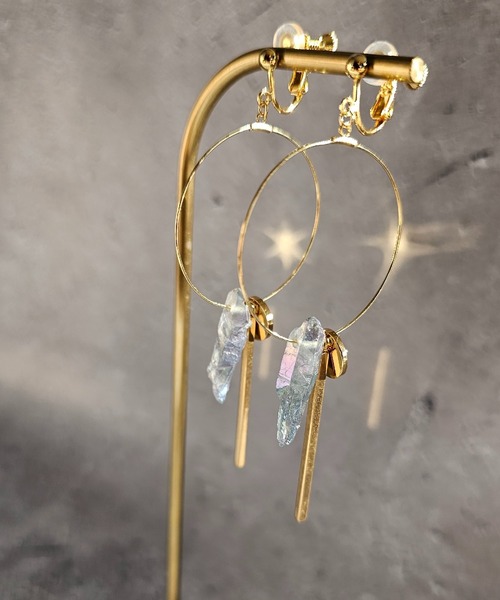 CERCA(チェルカ)の「MILIA/Jewelry ice フープイヤリング(イヤリング・レディース・ゴールド/ブルー・FREE)」の21枚目の写真