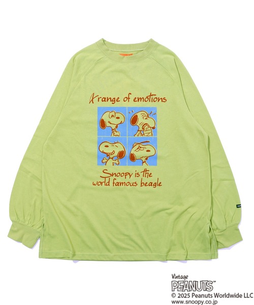 KRIFF MAYER Lady's Collection(クリフメイヤーレディースコレクション)の「スヌーピーゆるロンT(Tシャツ/カットソー・レディース・ブラック/オフホワイト/ピンク/カラフル/ライトグリーン・MEDIUM/LARGE)」の2枚目の写真