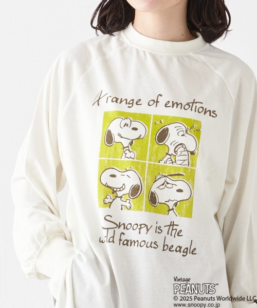 KRIFF MAYER Lady's Collection(クリフメイヤーレディースコレクション)の「スヌーピーゆるロンT(Tシャツ/カットソー・レディース・ブラック/オフホワイト/ピンク/カラフル/ライトグリーン・MEDIUM/LARGE)」の16枚目の写真