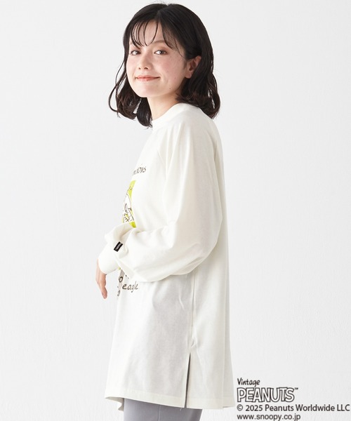 KRIFF MAYER Lady's Collection(クリフメイヤーレディースコレクション)の「スヌーピーゆるロンT(Tシャツ/カットソー・レディース・ブラック/オフホワイト/ピンク/カラフル/ライトグリーン・MEDIUM/LARGE)」の18枚目の写真