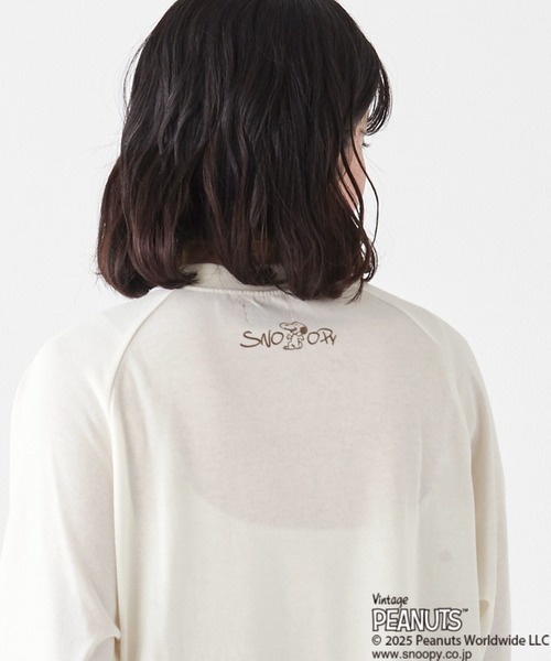 KRIFF MAYER Lady's Collection(クリフメイヤーレディースコレクション)の「スヌーピーゆるロンT(Tシャツ/カットソー・レディース・ブラック/オフホワイト/ピンク/カラフル/ライトグリーン・MEDIUM/LARGE)」の20枚目の写真