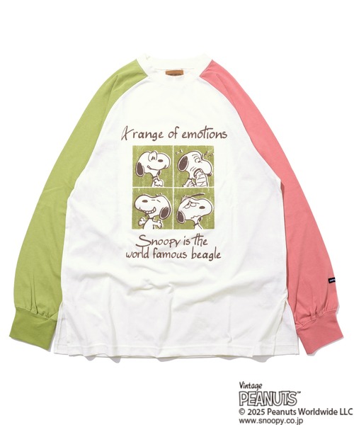 KRIFF MAYER Lady's Collection(クリフメイヤーレディースコレクション)の「スヌーピーゆるロンT(Tシャツ/カットソー・レディース・ブラック/オフホワイト/ピンク/カラフル/ライトグリーン・MEDIUM/LARGE)」の14枚目の写真