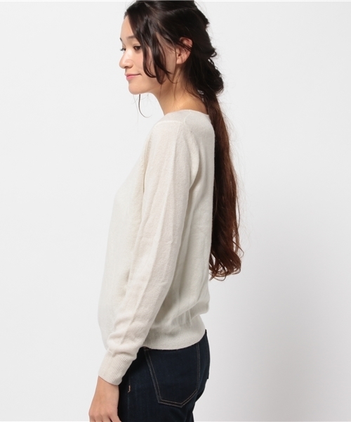OUTLET（アウトレット）の「【DouDou】ウールカシミアP/O（ニット/セーター・レディース・オフホワイト・MEDIUM）」の3枚目の写真