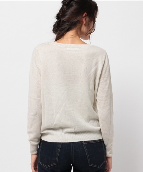 OUTLET（アウトレット）の「【DouDou】ウールカシミアP/O（ニット/セーター・レディース・オフホワイト・MEDIUM）」の4枚目の写真