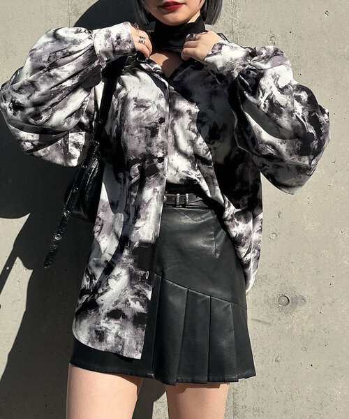 Mavie..7(メヴィセットゥ)の「【Mavie..7】2025SS柄シャツ(シャツ/ブラウス・レディース・ブラック/グレイッシュベージュ・FREE)」の14枚目の写真