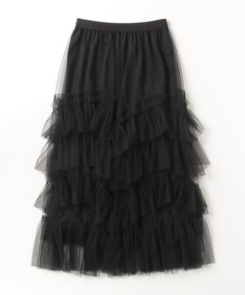 FUNALIVE（ファンアライブ）の「nohea　チュールラッフルティアードスカート（スカート・レディース・ミント/ダークグレー/ピンク/ブルー/ブラック・M）」の10枚目の写真