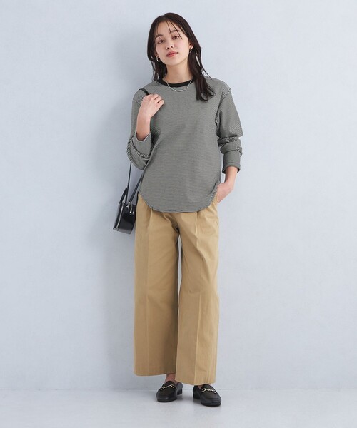green label relaxing(グリーンレーベルリラクシング)の「ラウンドヘム プルオーバー カットソー(Tシャツ/カットソー・レディース・オフホワイト/クリーム/ダークグレー/その他1・FREE)」の13枚目の写真