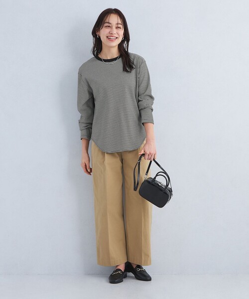 green label relaxing(グリーンレーベルリラクシング)の「ラウンドヘム プルオーバー カットソー(Tシャツ/カットソー・レディース・オフホワイト/クリーム/ダークグレー/その他1・FREE)」の14枚目の写真
