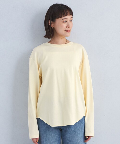 green label relaxing(グリーンレーベルリラクシング)の「ラウンドヘム プルオーバー カットソー(Tシャツ/カットソー・レディース・オフホワイト/クリーム/ダークグレー/その他1・FREE)」の15枚目の写真