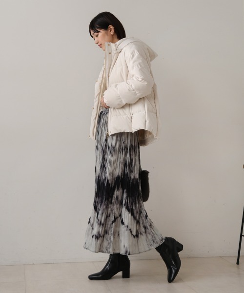 Bou Jeloud（ブージュルード）の「ニュアンスプリントスカート（スカート・レディース・ブラック/ブラウン・38）」の15枚目の写真