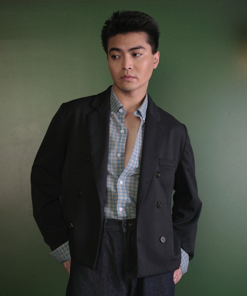 ミリタリーツイルダブルジャケット【セットアップ対応】（テーラード