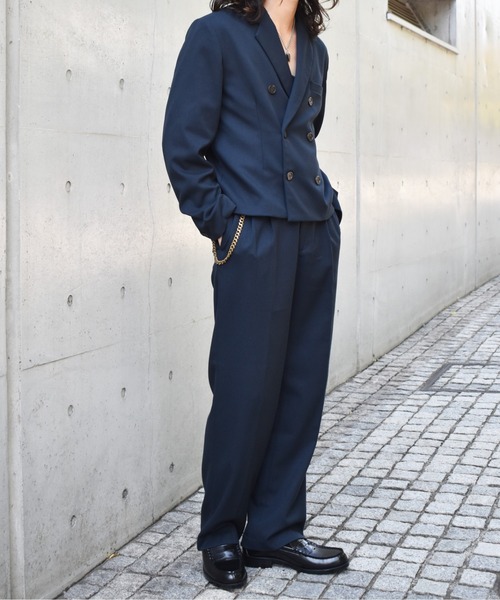 ミリタリーツイルダブルジャケット【セットアップ対応】（テーラード