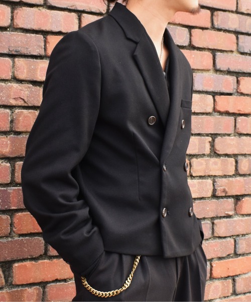 ミリタリーツイルダブルジャケット【セットアップ対応】（テーラード