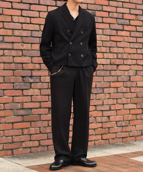 ミリタリーツイルダブルジャケット【セットアップ対応】（テーラード