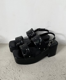 one after another NICE CLAUP | ビジュースタッズ付きキルティングサンダル(サンダル)